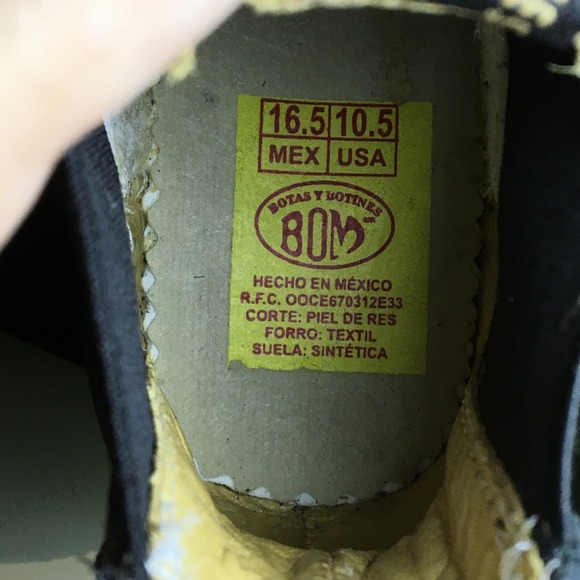 Botas Y Botines BOM- kids boots made in‎ Mexico High Quality size 10.5 USA - Picture 5 of 6